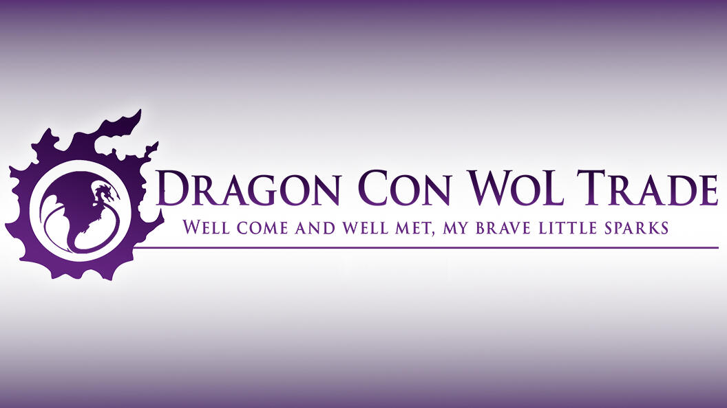 Dragon Con logo combined with the meteor logo of Final Fantasy 14. Dragon Con Wol Trade. Well come and well met, my brave little sparks.